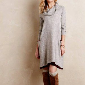 Anthro Sparrow Cowl Neck Sweater Swing Dress